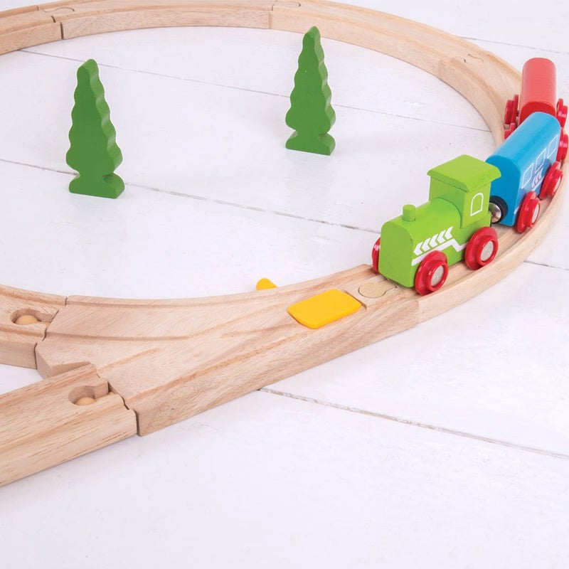 بيجيجز ريل مفاتيح Bigjigs Rail الميكانيكية (عبوة من 2) - العلامات التجارية الرئيسية الأخرى للسكك الحديدية الخشبية متوافقة - Image 3